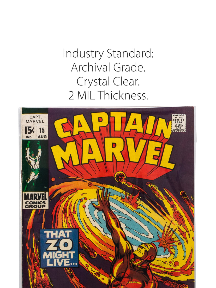 Comic book bags for archival Silver age comic storage - Preservation  Equipment Ltd